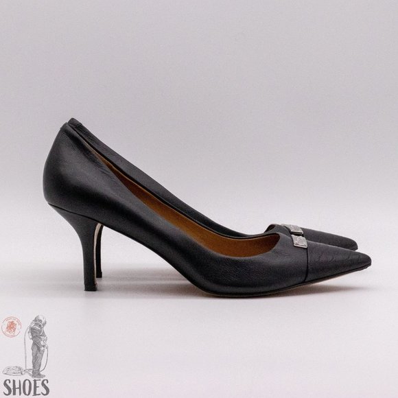 Coach Zan Womens Black Leather Pumps 